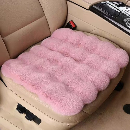 Fake Rabbit Fur Winter Car Seat Cushion Front Rear Seat Cover Thick Plush Soft - Picture 10 of 36