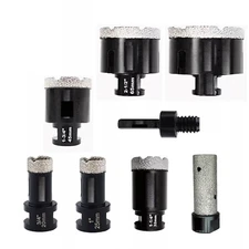 15pcs Diamond Core Drill Bit stone Granite Ceramic Tile Marble Quartz Hole Saw