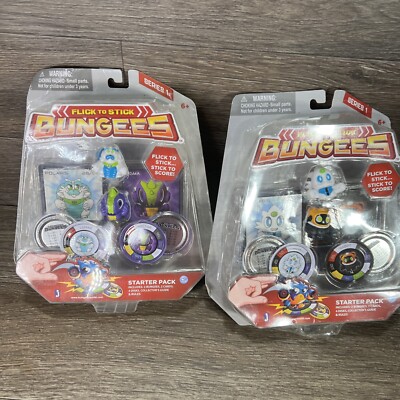 Bungees Series 1 Lot Of 4 Flick To Stick Starter Packs Polaris & Sigma Crew 6/8