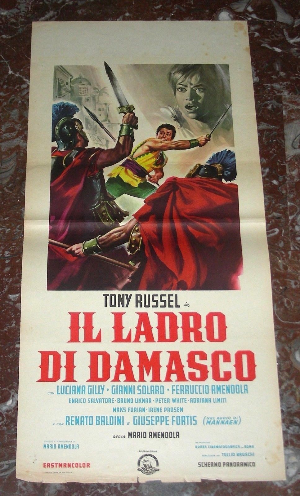 Locandina originale film Il ladro di Damasco (1963) - Regia di Mario Amendola