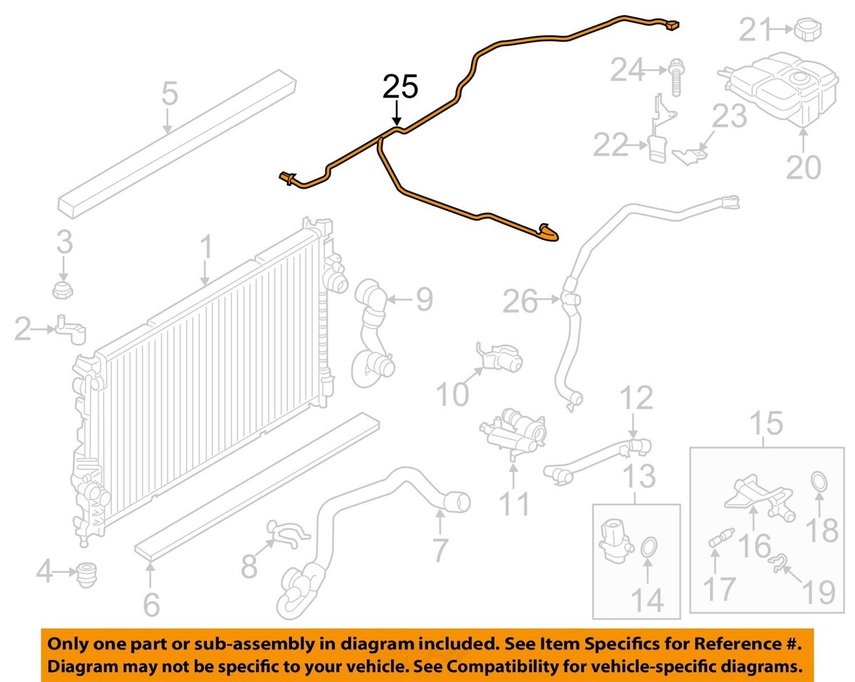 FORD OEM 13-16 Escape Cooling Radiator Components-Overflow