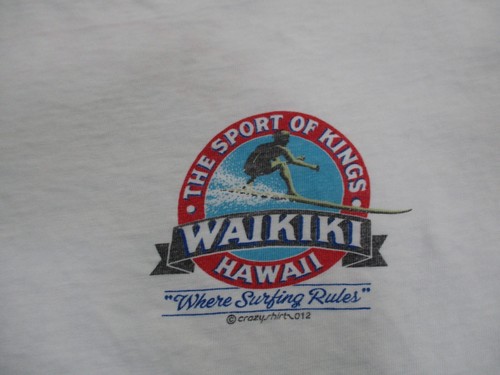 Vintage Crazy Shirts Shirt Men Large White Hawaii Waikiki Surf Single Stitch USA - Picture 11 of 19