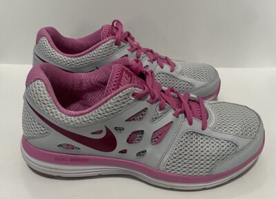 Nike Dual Fusion Lite Running Shoes Sneakers Gray Pink 8.5 Women s 599569-007