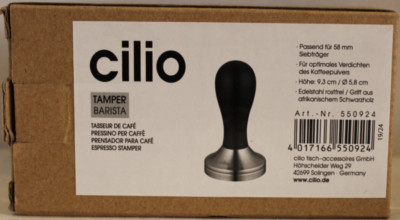 Cilio - Tamper BARISTA - 58mm -für Kaffeeverdichtung - Neu - 20.4 656 S17