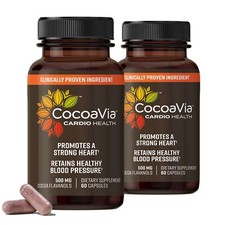 CocoaVia Cardio Health Supplement 60 Day 500mg Cocoa Flavanols Support Heart ...
