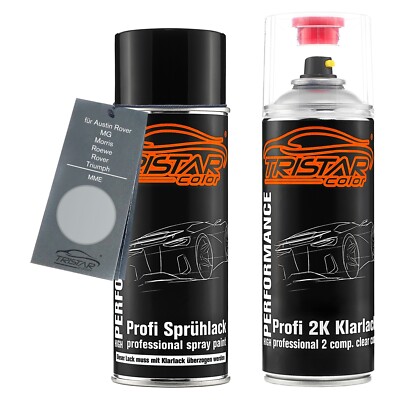 Autolack 2K Spraydosen Set für Austin Rover MG Morris MME Silver Leaf Metallic