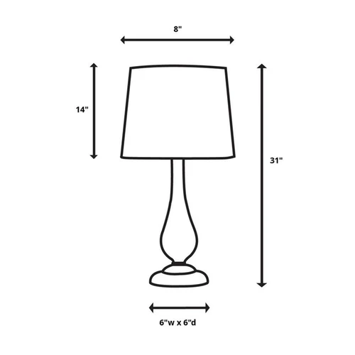 Uttermost Volongo Resin Steel and Cotton Buffet Lamp in Ivory/Oatmeal/Brass - Picture 2 of 2