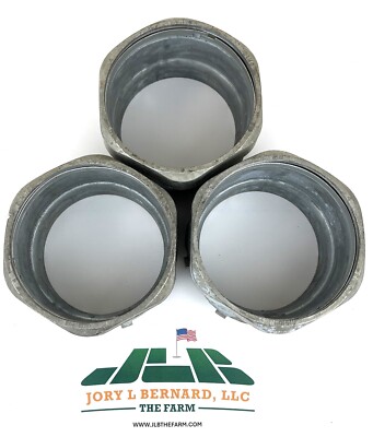 4'' STEEL COMPRESSION CONNECTOR, LOT OF 3, DUAL-RATED, EMT, ZINC, RIGID/IMO NOS S