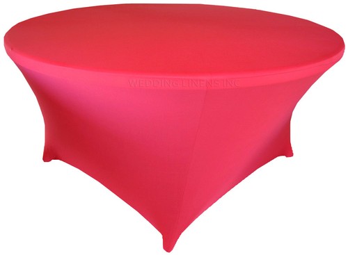 Wedding Linens Inc. 6 Ft Round Spandex Fitted Table Covers Tablecloths - Picture 11 of 41