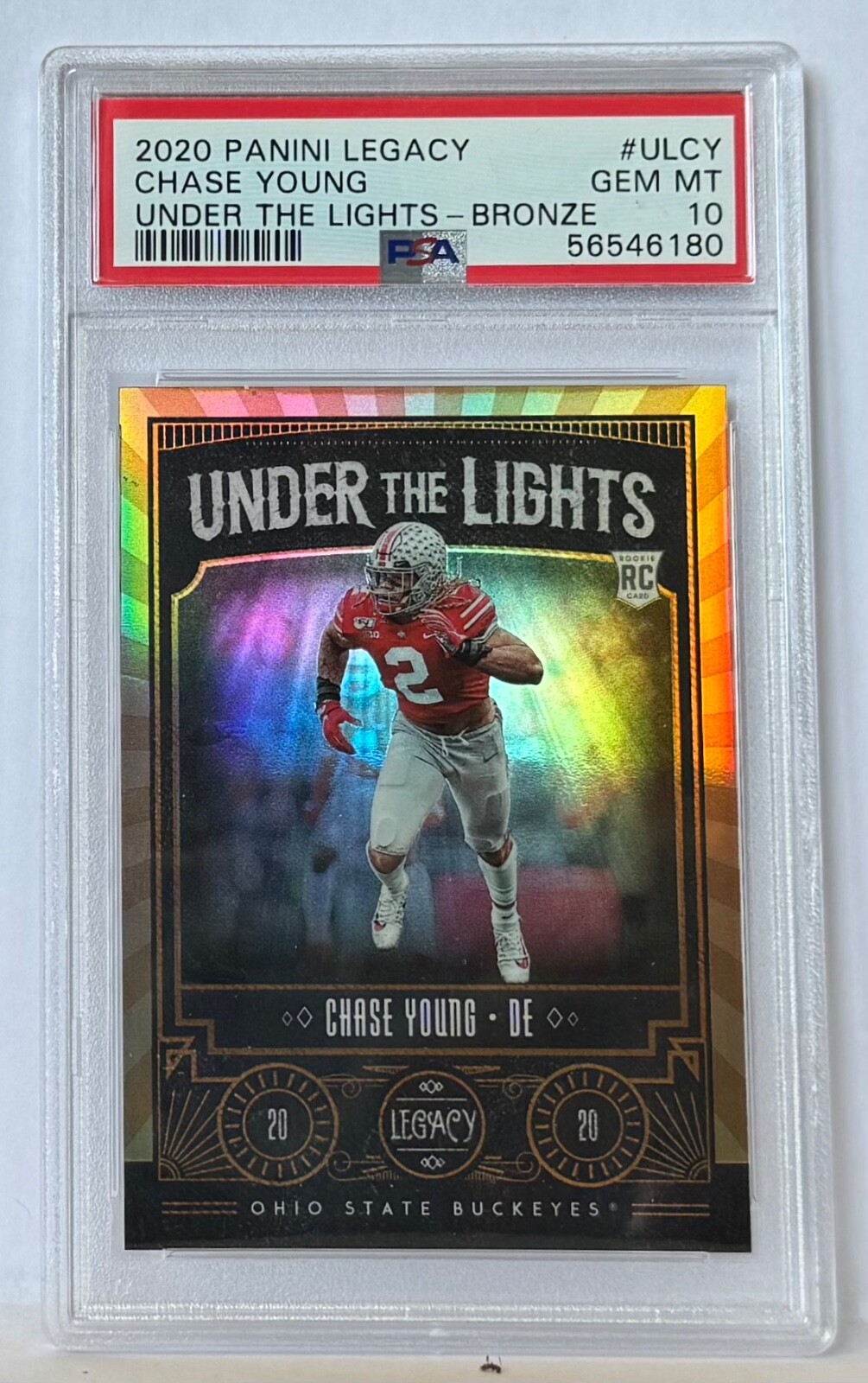 Chase Young Panini Legacy Under the Lights #ULCY Bronze