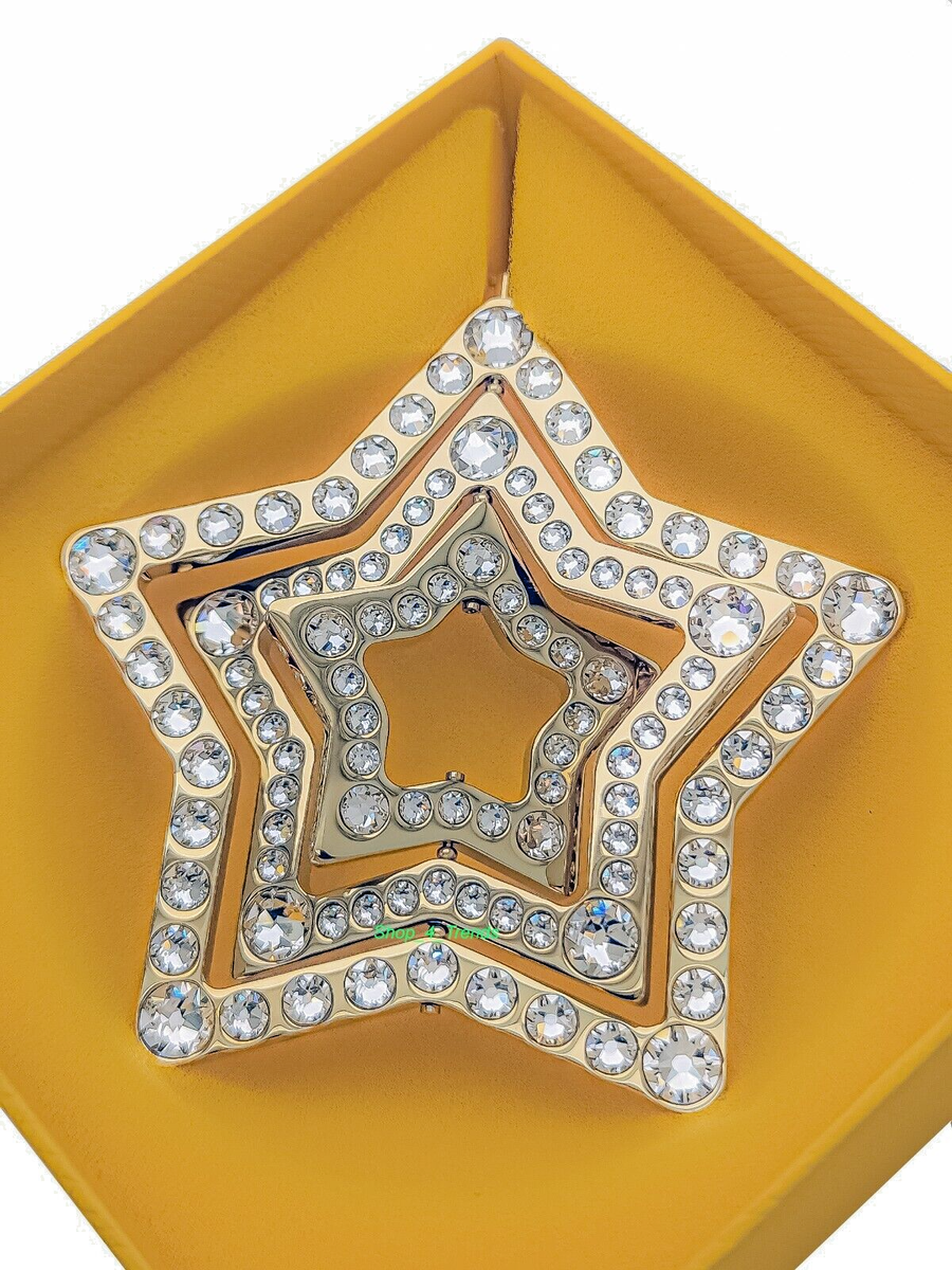 New w/ Gift Box SWAROVSKI Brand 5655938 Crystal Holiday Magic Gold