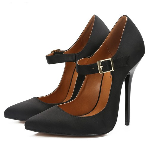 Women Men High Heels Large Size Mary Jane Shoes Pointed Buckle Sexy  Stilettos | eBay