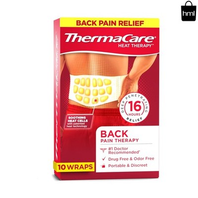 Long-Lasting L-XL Disposable Heat Therapy Wraps   Natural Relief for Back Pain