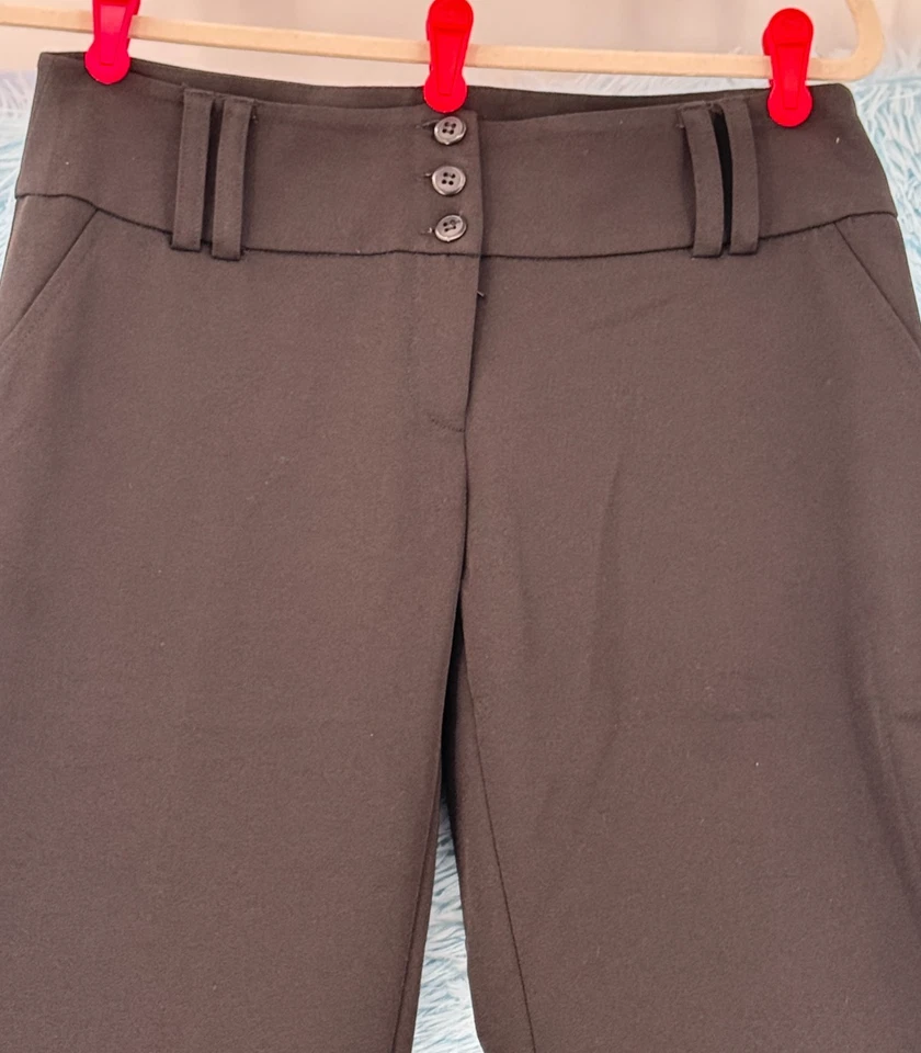 Calça social Joe Benbasset feminina preta – Tamanho 7 boot cut cinto laço calças - Imagem 4 de 4