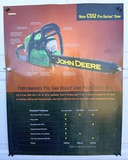 Vintage John Deere Chainsaw Poster - Two Sided - CS52 CS46