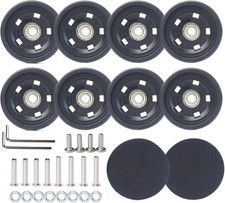 Luggage Wheels Replacement Kit 50Mm X 12Mm, Suitcase Replacement Wheels with Bla