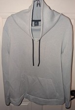 Champion Hooded Sweatshirt Drawstring Gray Size Large athleisure run