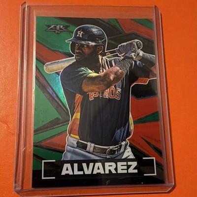 Topps Fire 2021 Yordan Alvarez #53 Green Parallel Serial Numbered /199 Astros