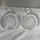 Two (2) Pyrex P-150-C GRAB IT Clear Glass Replacement Lids ONLY
