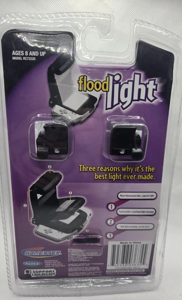Radica Gamester Flood Light Game Boy Advance GBA Nintendo RARE NOS Sealed HTF - Image 4 of 4