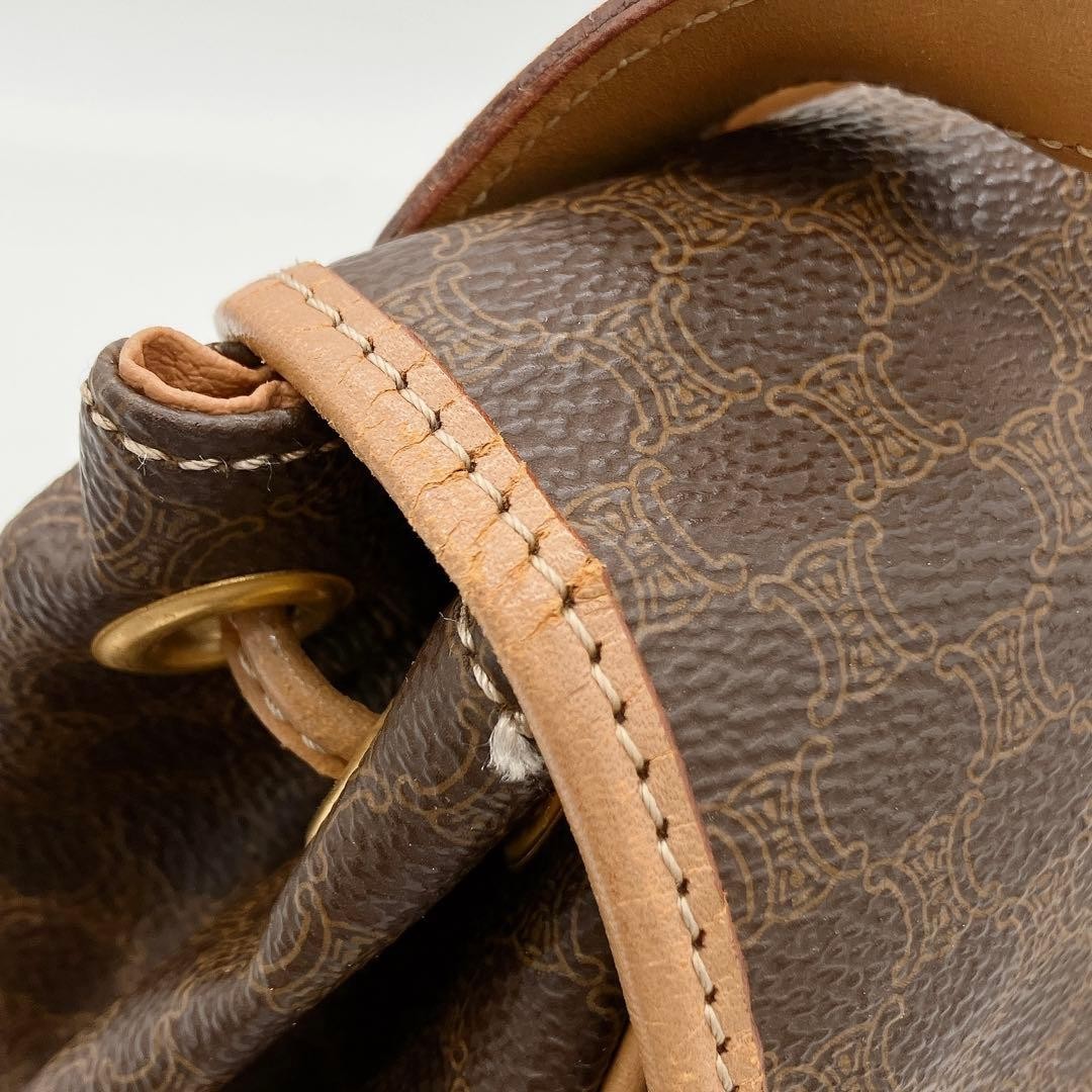 CELINE Mini Backpack Macadam Pattern Gold Hardwar… - image 11