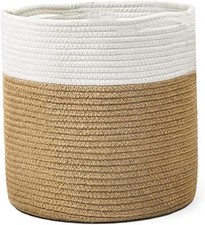 Plant Pot with Liner, Woven Cotton Rope Plant Basket for Flower Pot Indoor Plan