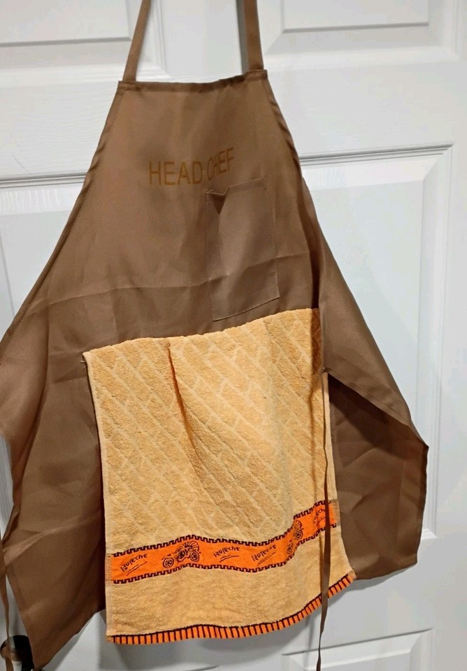 A vintage risqué apron with a hidden surprise panel — the kind of prank gag gift that's been making dads uncomfortable at BBQs since the 70s.