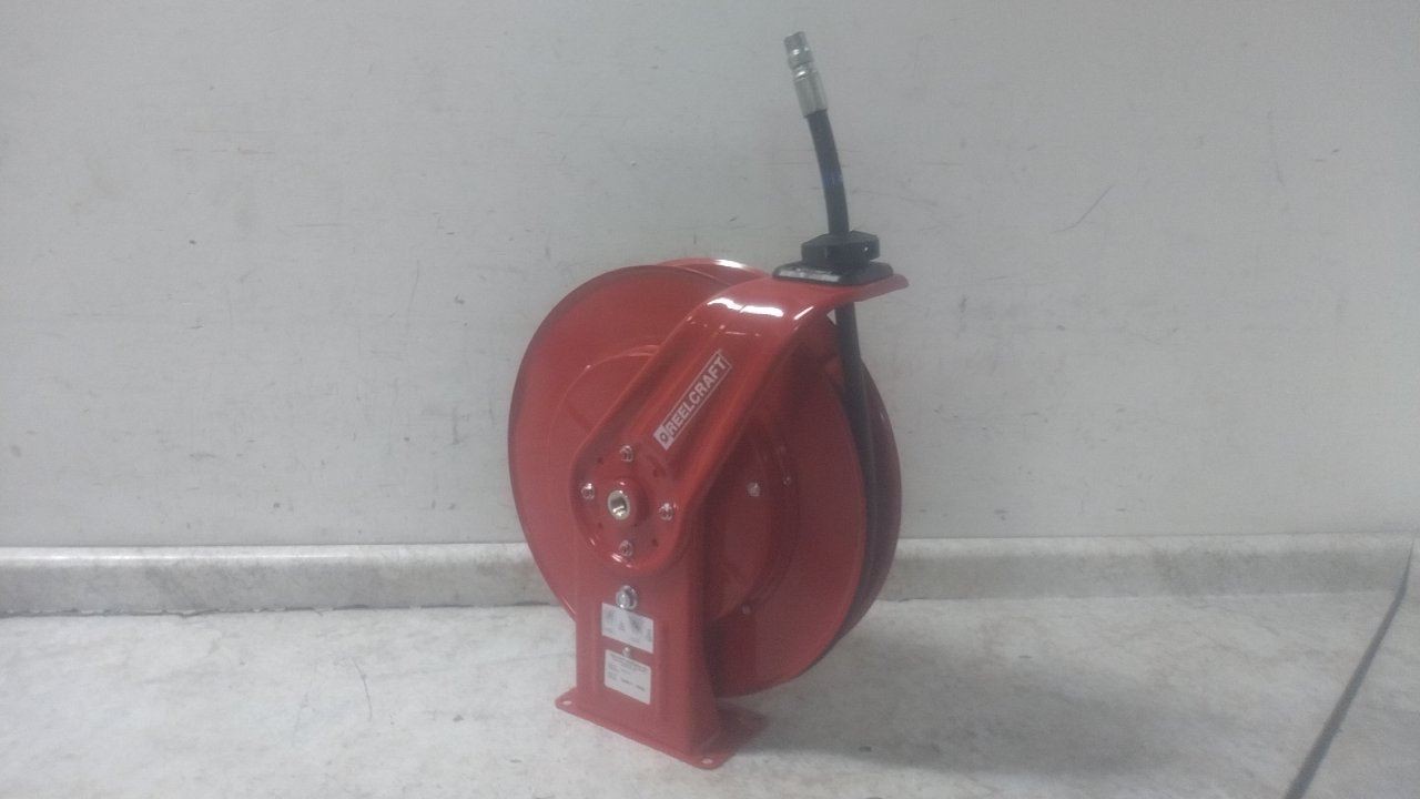 Reelcraft 7850 OMP 1/2 In Inside Dia 50 Ft Length Red Spring Return Hose Reel