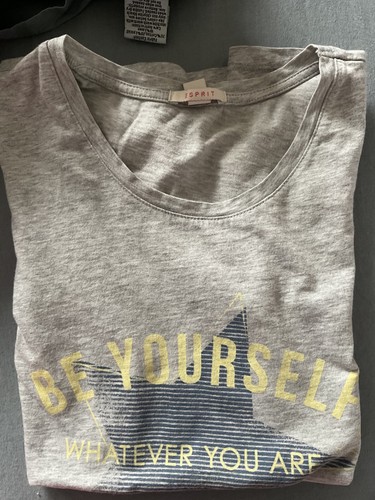 Used clothes women's T-Shirt Size XS gray Cotton Plain Casual Pre-owned