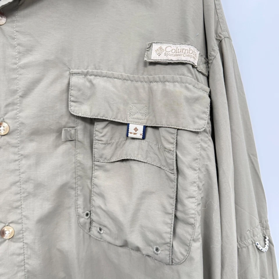 Camisa de pesca Columbia de manga larga para hombre omni sombra bronceada ventilada PFG talla XL Foto 4 de 4