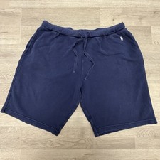 Polo Ralph Lauren Waffle Knit Shorts Mens XL Navy Blue Cotton Thermal Lounge