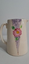 Vintage Arthur Wood Jug Floral Ceramic Glazed 17cm tall Staffordshire
