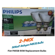 Philips 90 Watt Indoor/Outdoor 1350 Lumens PAR 38 Flood  Value Pack 2 In Box NEW