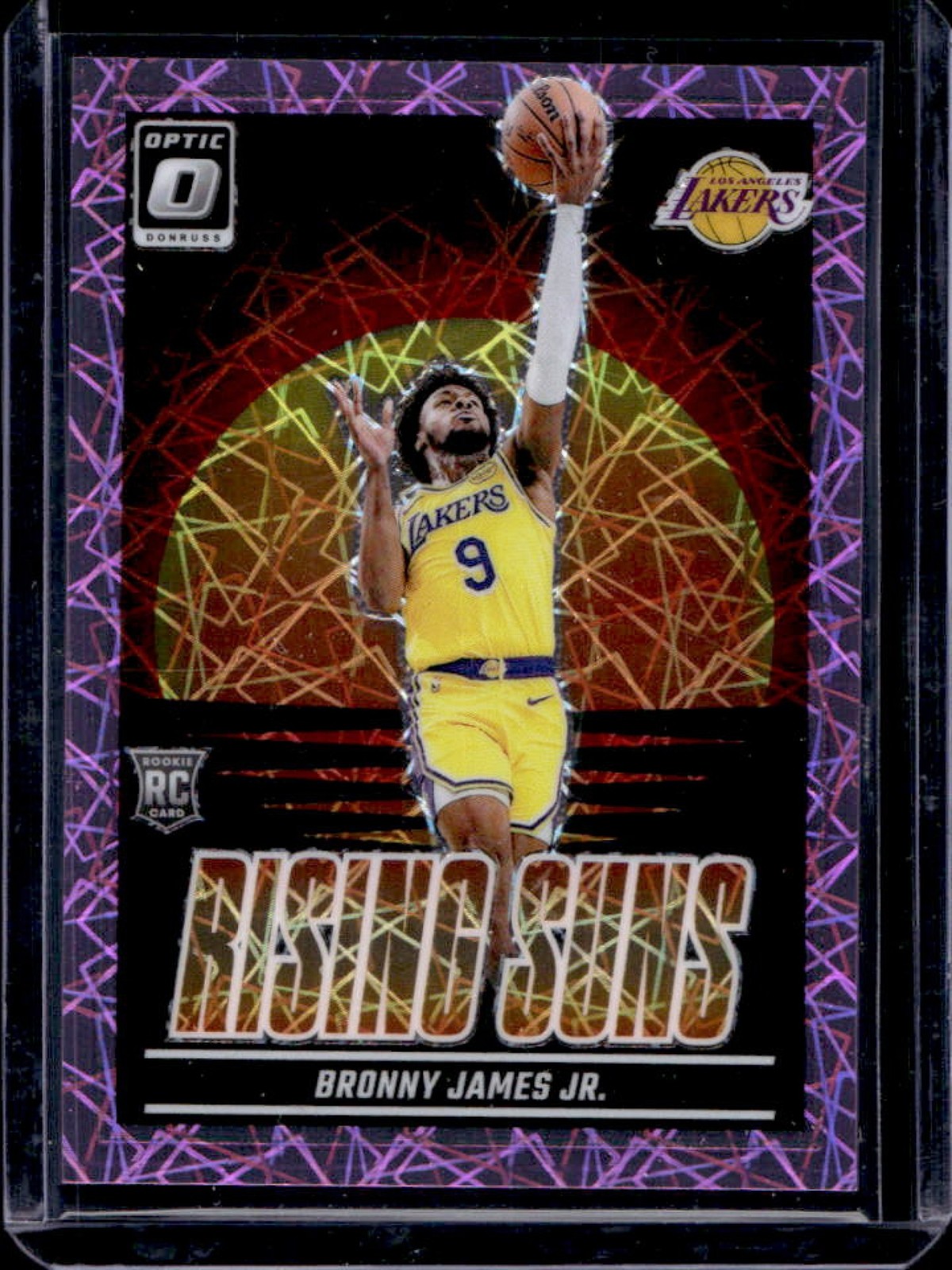 2024-25 Donruss Optic Bronny James Jr. Rising Suns RC Pink Velocity #68/79