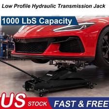 Adjustable Hydraulic Transmission Floor Jack 1000 Lbs Capacity W Swivel Casters