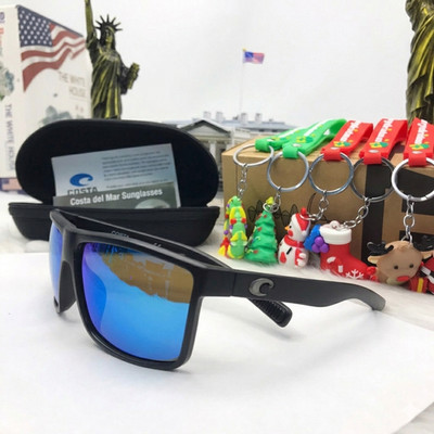 Costa Polarized Sunglasses Blue Mirror Lens + Free Random Keychain