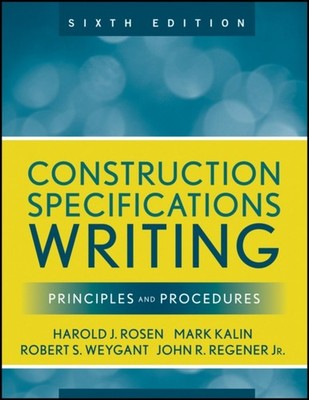 Construction Specifications Writing by HJ Rosen PAPERBACK 9780470380369