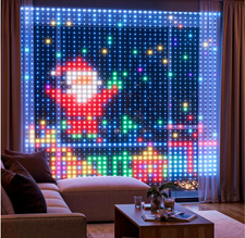 540 LEDs Smart Curtain Lights Hanging String, APP DIY Controls, High Resolution