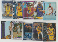 LeBron James 2019-2025 Insert &amp; Prizm Card Lot (x10): Optic Chrome Prizm Topps +