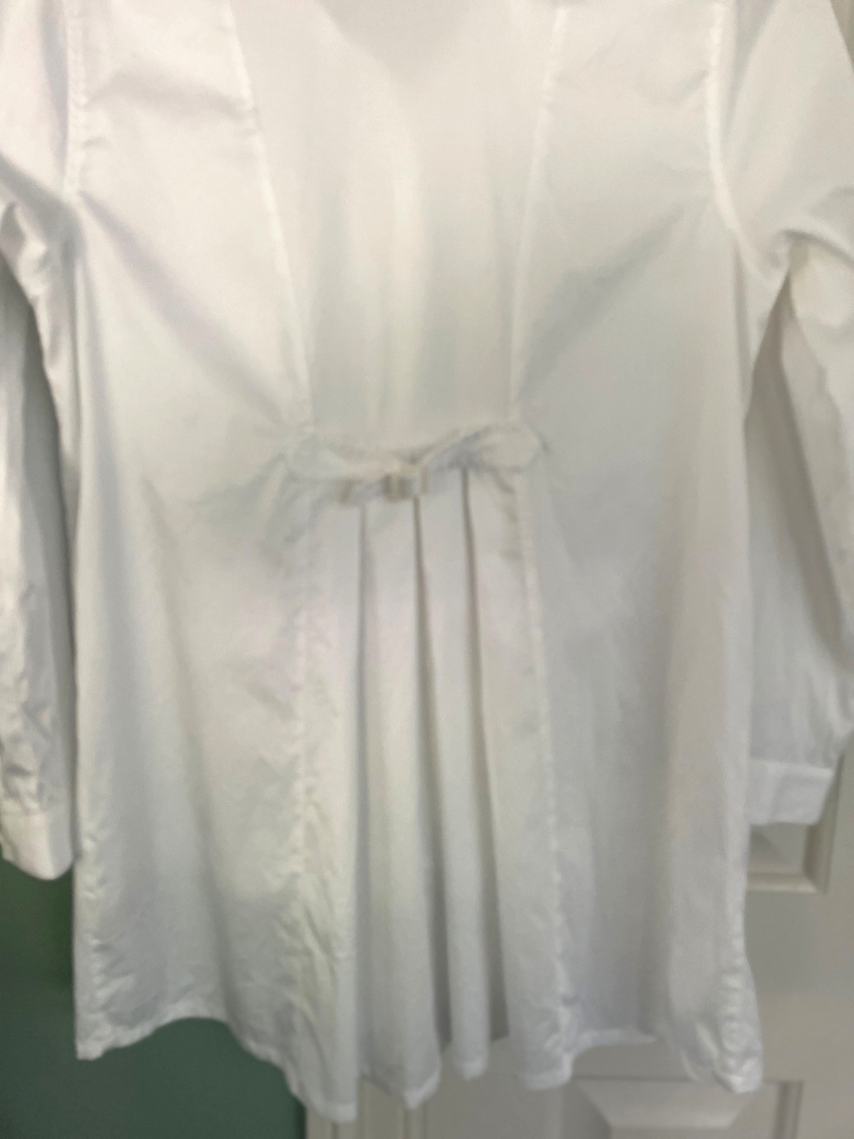 Soft Surroundings Womens White Solid Button Down … - image 6