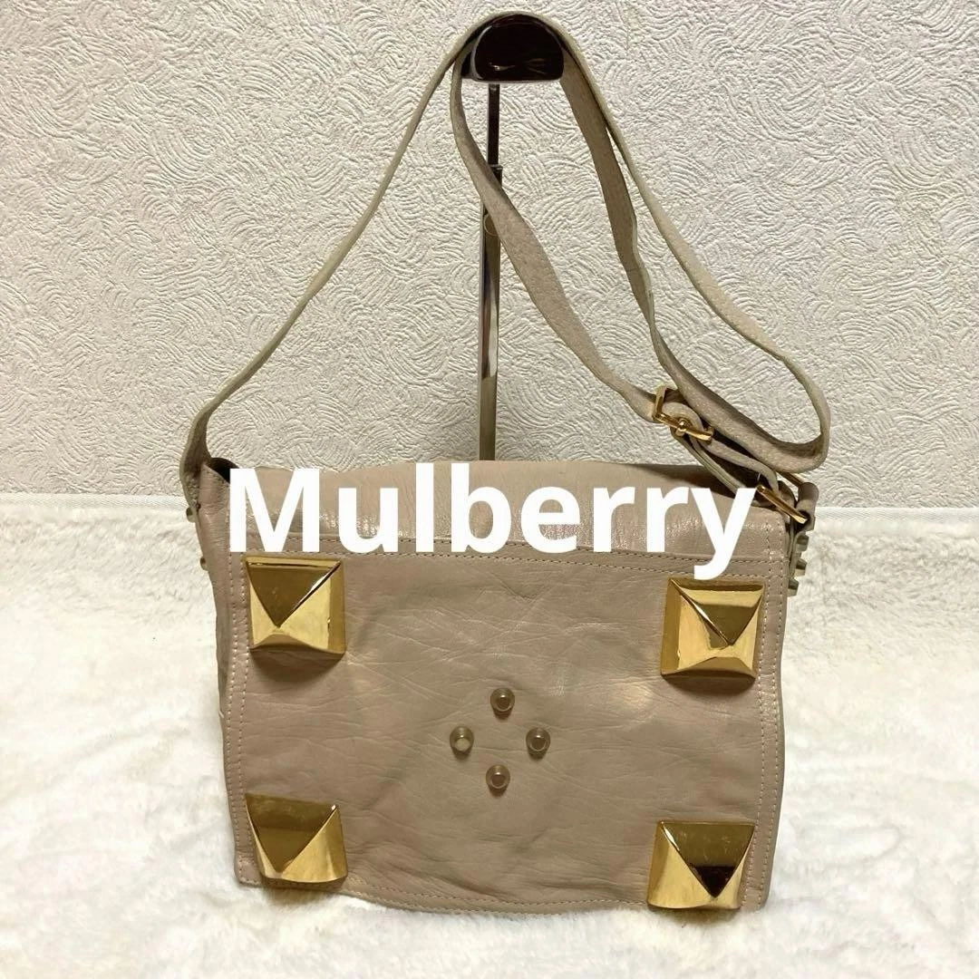 Borsa a tracolla Mulberry tracolla nappa pelle borchie designer originale dal Giappone RIN