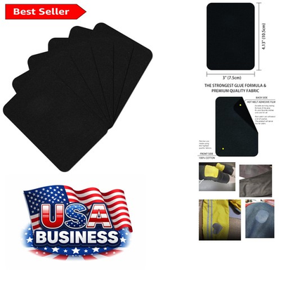 #ad Versatile Iron On Fabric Patches: 6PCS Black 3x4.25in for Quick Clothing Fixes $12.99