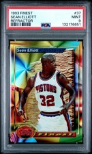 1993 FINEST REFRACTOR #37 SEAN ELLIOTT PSA 9