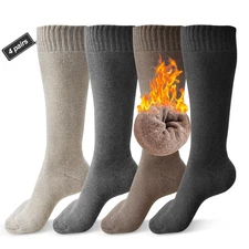 Knee High Socks for Woman, Boot Sock/Long Sock Cotton Thermal Socks for Hikin...