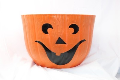 The Mumkins Original Orange 9 x 14  VINTAGE Halloween Jack-O-Lantern Planter!