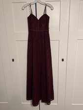 NWTS CORSET LACE DAVIDS BRIDAL PROM DRESS. WINE COLOR! Size Small (2)