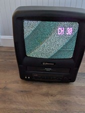 Vintage Emerson CRT 9 TV/VCR Combo VHS Player Retro Gaming Television Tested