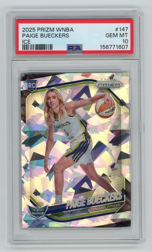 2025 PANINI PRIZM WNBA PAIGE BUECKERS RC ICE PSA 10 #147 VARIATION WINGS ROOKIE