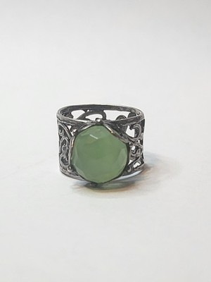 Ring Sterlingsilber grüner Edelstein #3213