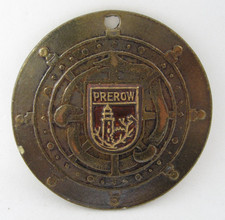 Alter PREROW Hanse Kogge Schiff Schlüsselanhänger Andenken Medaille